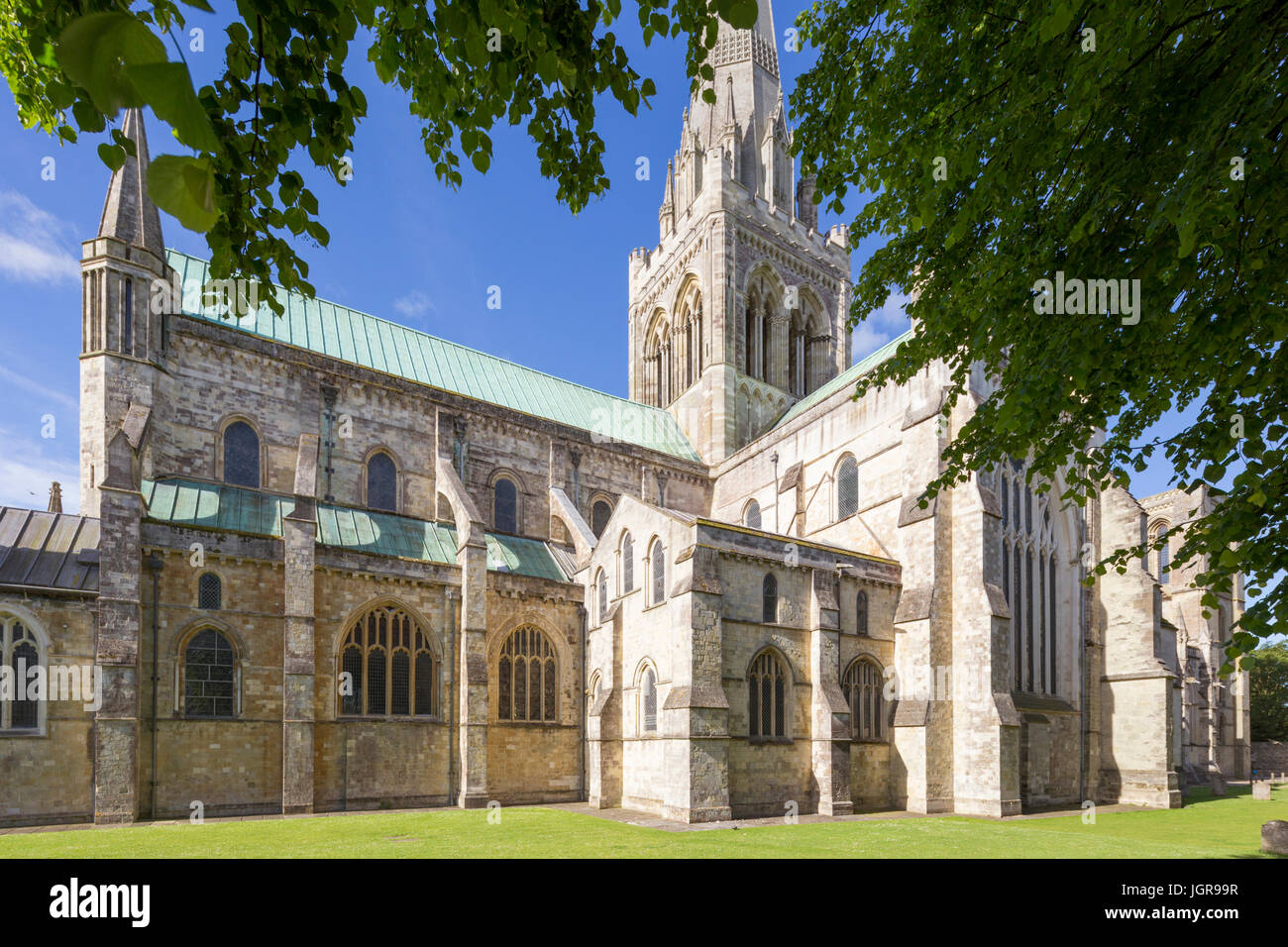 Chichester Cathedral, Chichester, West Sussex, in Inghilterra, Regno Unito Foto Stock