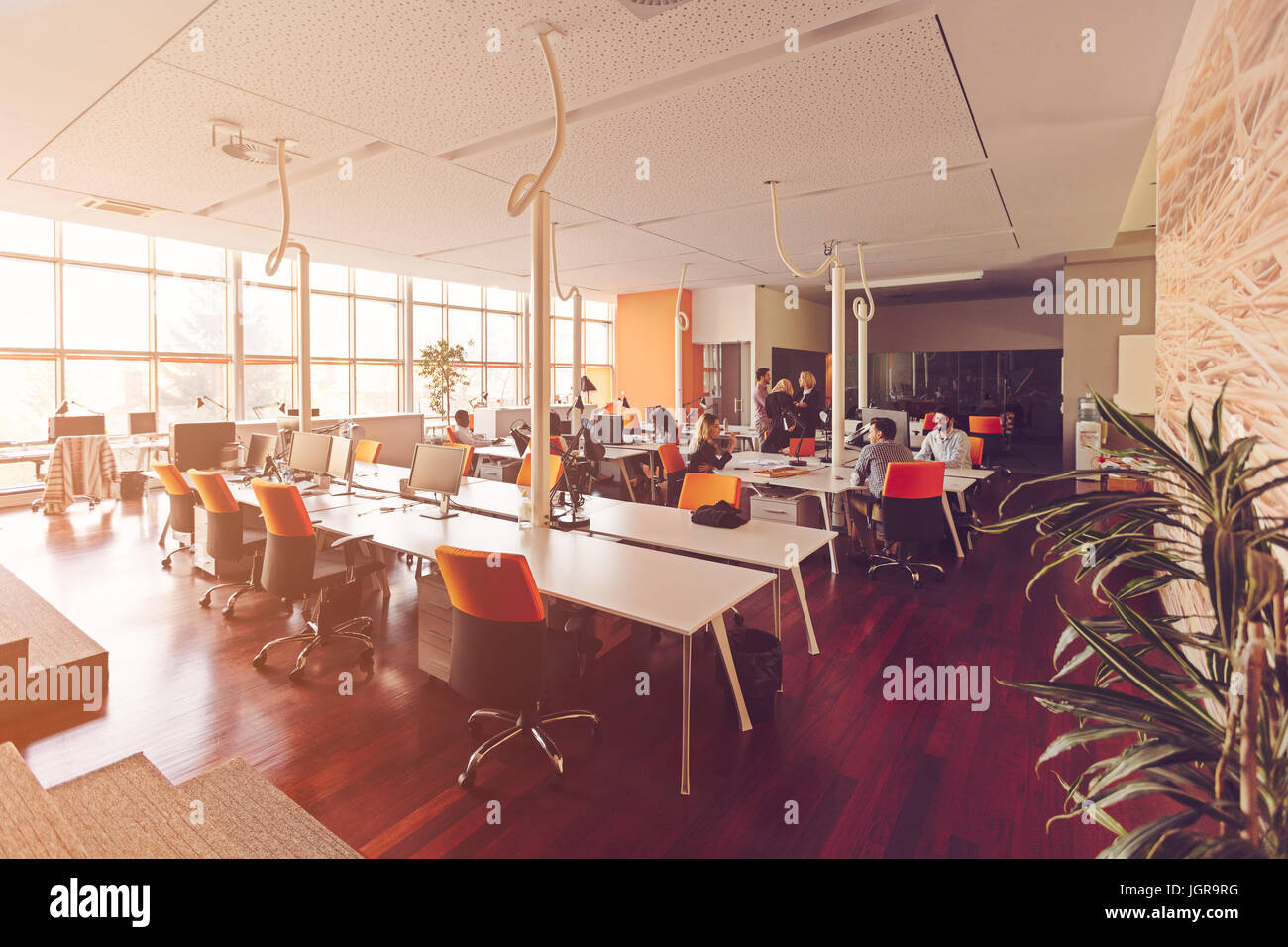 Startup business gruppo persone ogni giorno di lavoro lavoro in ufficio moderno Foto Stock