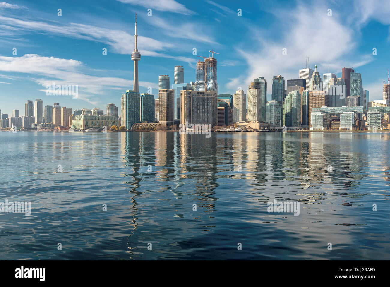 Toronto skyline della città sulla giornata di sole, Ontario, Canada. Foto Stock