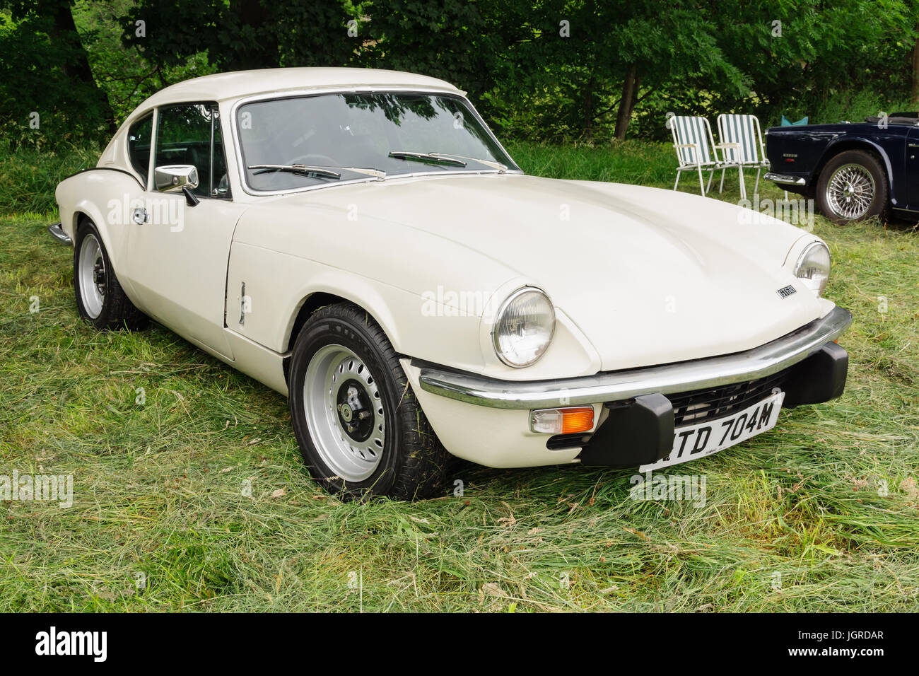 Triumph GT6 un classico British due seat sport coupe costruito dal 1966 al 1972 presso un veicolo vintage rally Foto Stock