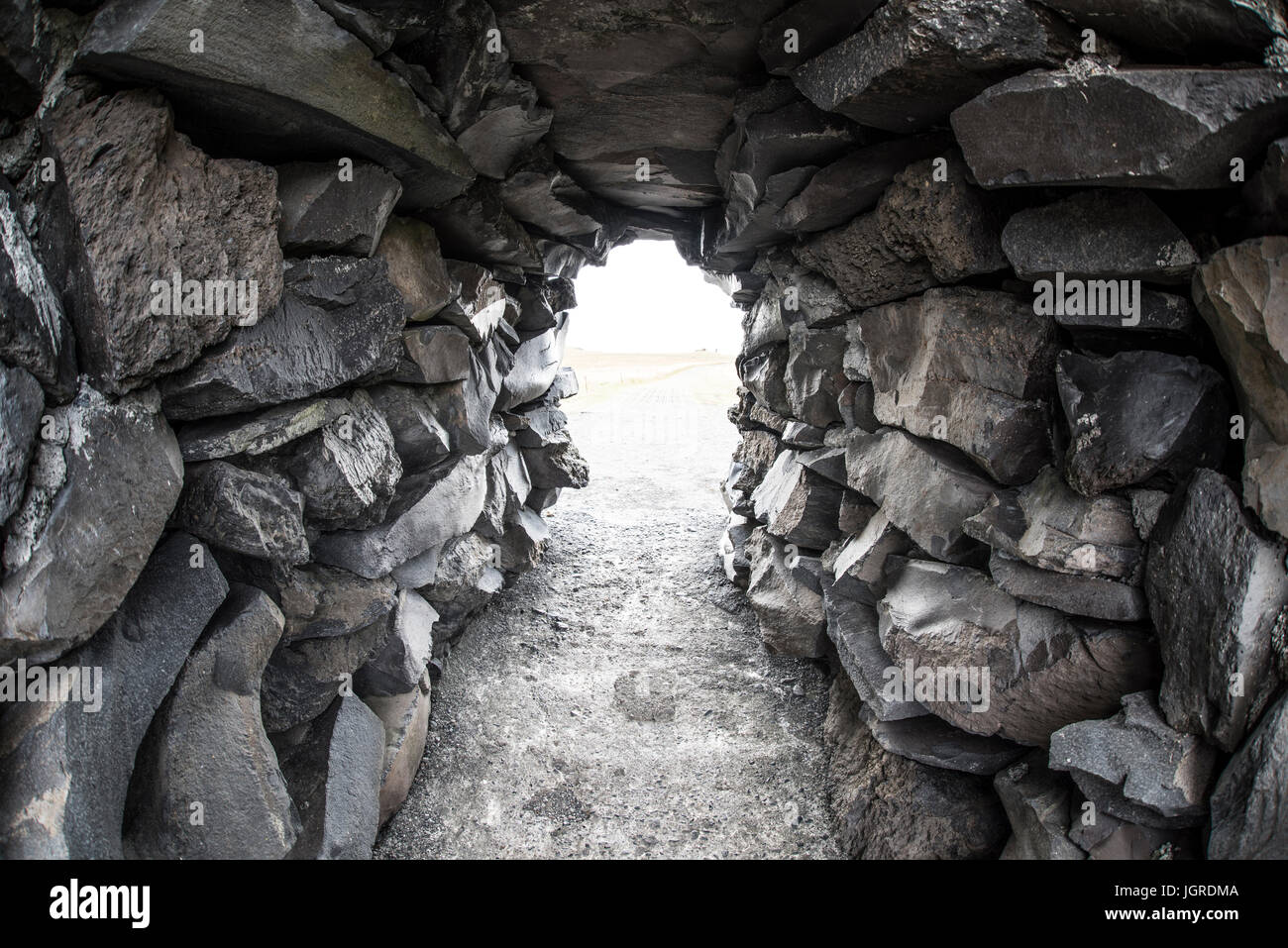 Rock tunnel di boulder Foto Stock