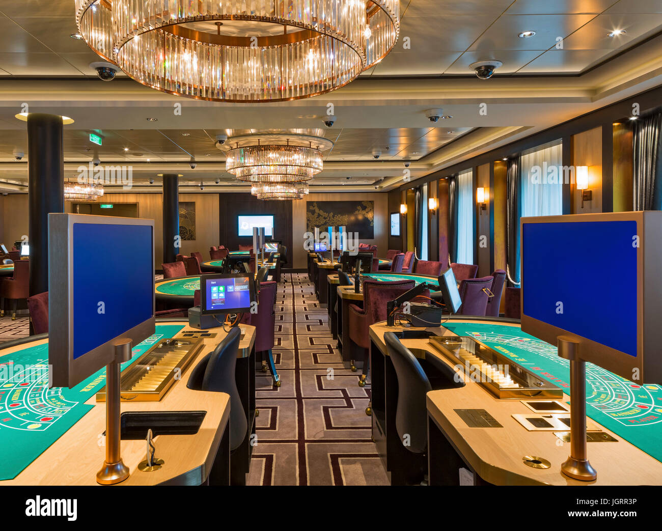 Casino. Sogno di Genting nave da crociera, NA, Cina. Architetto: Design SMC, 2016. Foto Stock