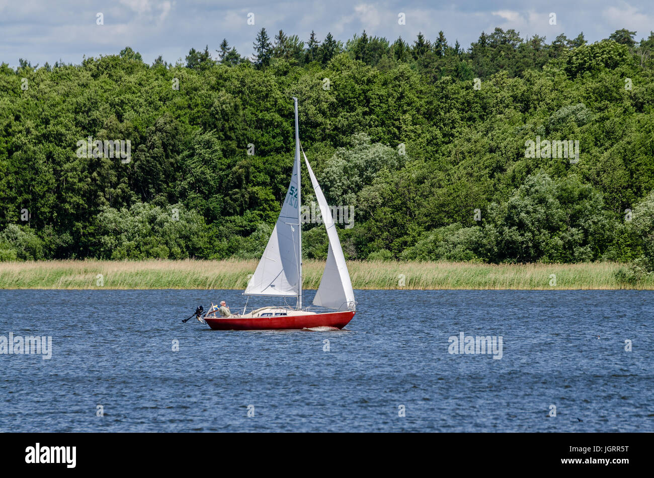 Il marinaio utilizzare il vento come impianto di alimentazione Foto Stock