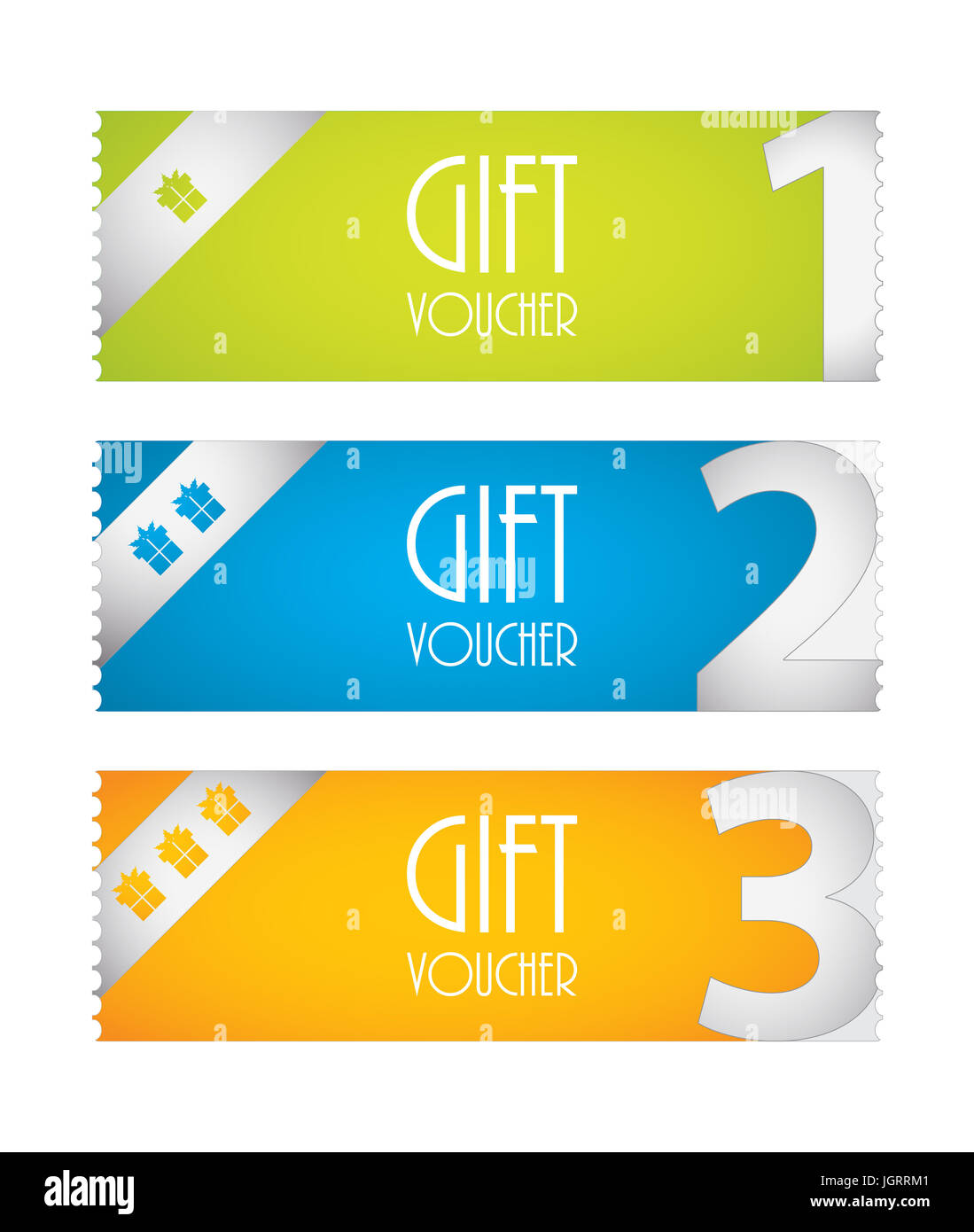 Speciale design di voucher, carta regalo, annuncio di etichette Foto Stock