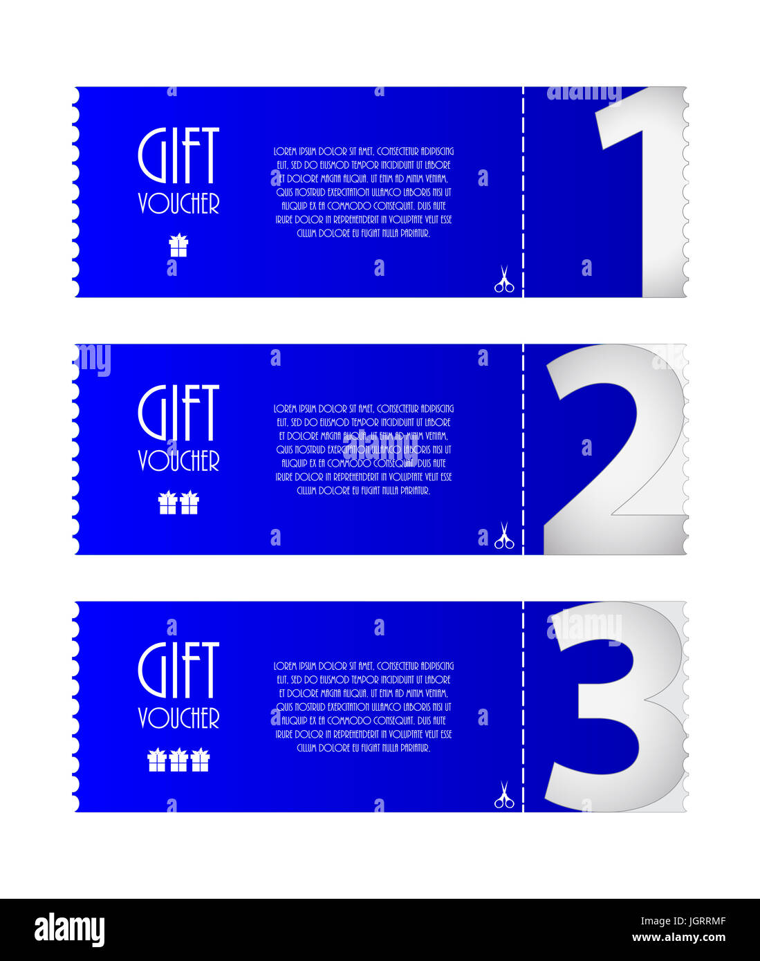 Speciale design di voucher, carta regalo, annuncio di etichette Foto Stock