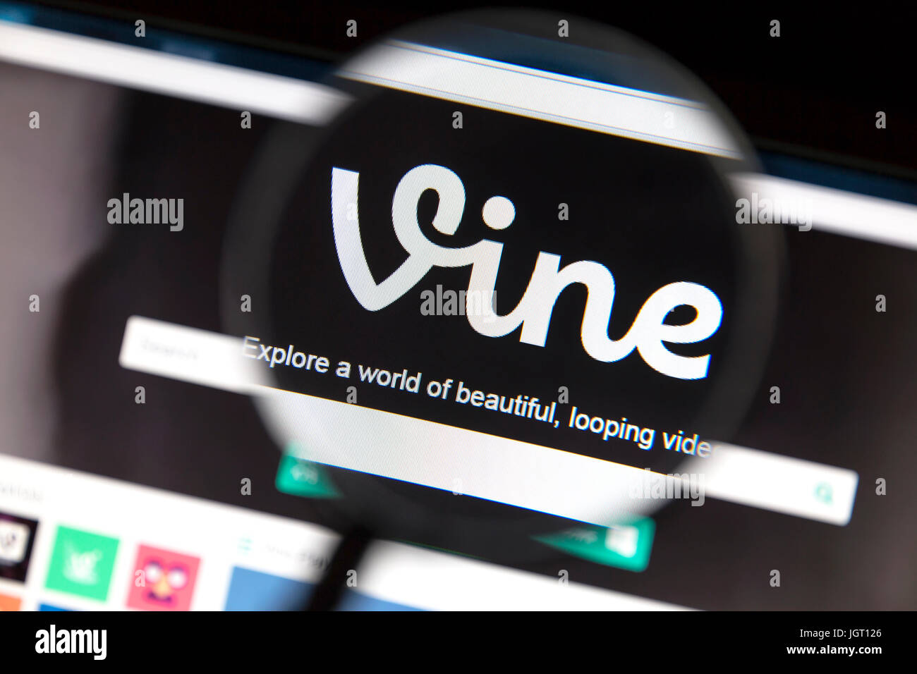 Sito web di vite. Il logo di vite. Foto Stock