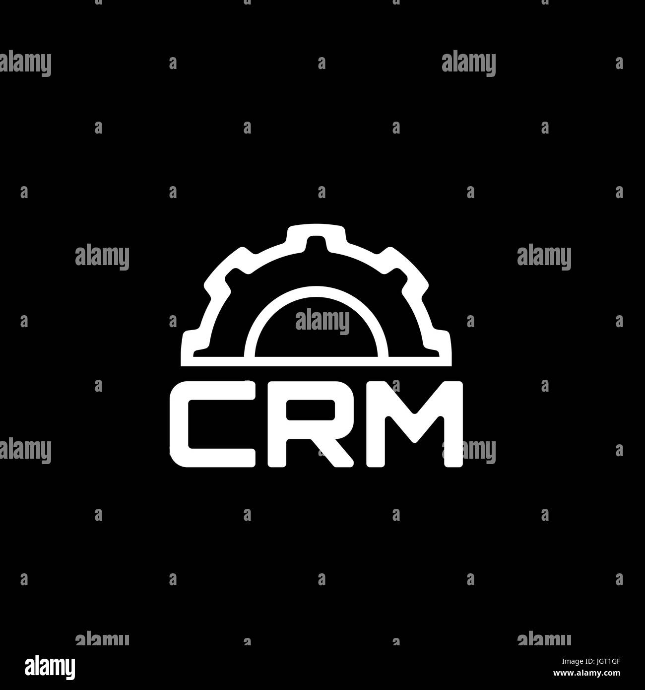 Piattaforma CRM Icona. Design piatto. Illustrazione Vettoriale