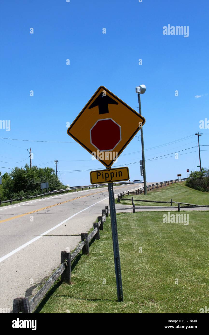 Il campo da baseball e i laghi del parco in un pomeriggio soleggiato giorno. Foto Stock