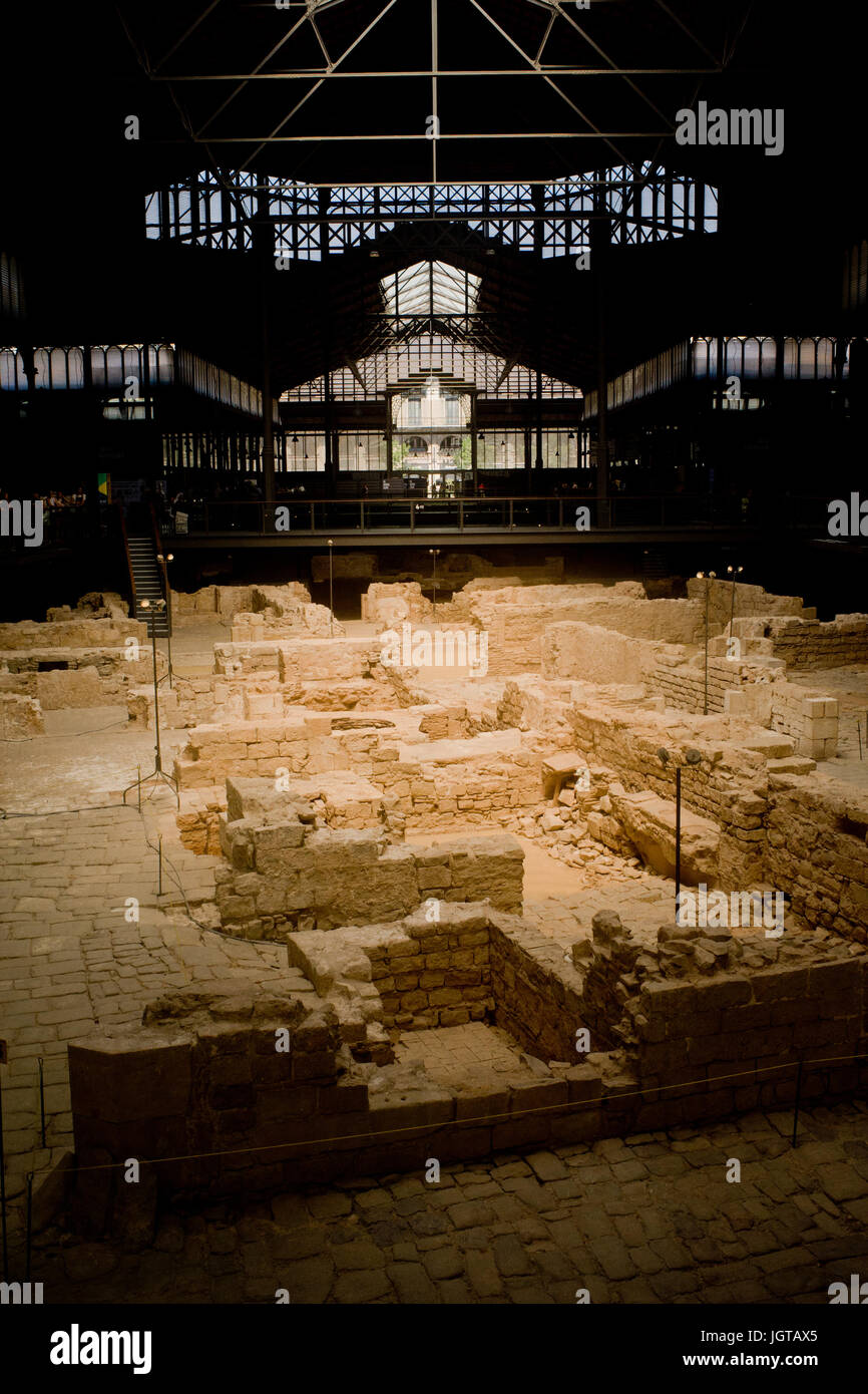 Vista interna di El Born e culturale Memorial Centre di Barcellona, in Catalogna, Spagna. Foto Stock