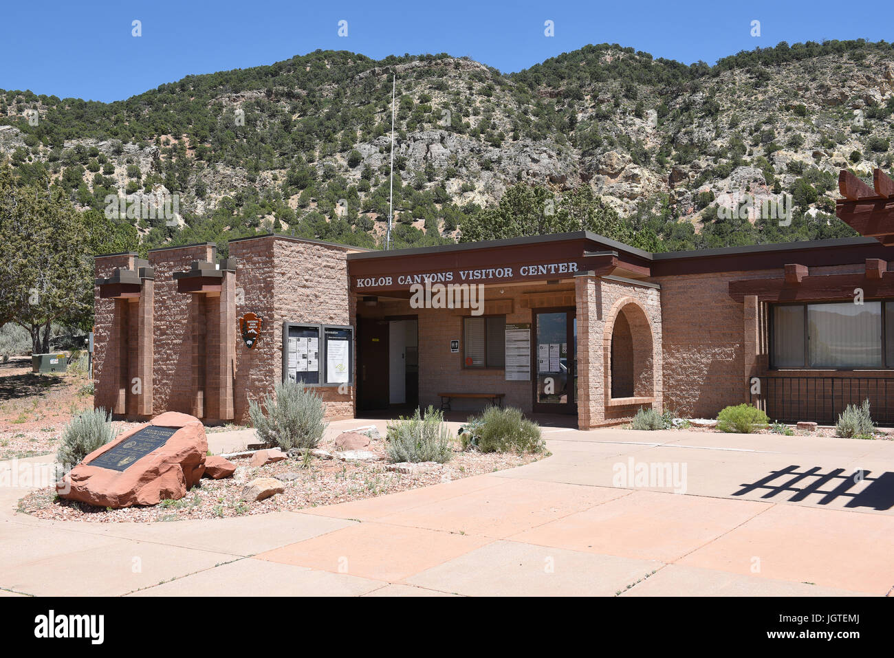 KOLOB CANYONS, SION, Utah - Giugno 29, 2017: Kolob Canyon Visitor Center. A cinque chilometri lungo Kolob Canyon Road permette ai visitatori di visualizzare il canyon Foto Stock
