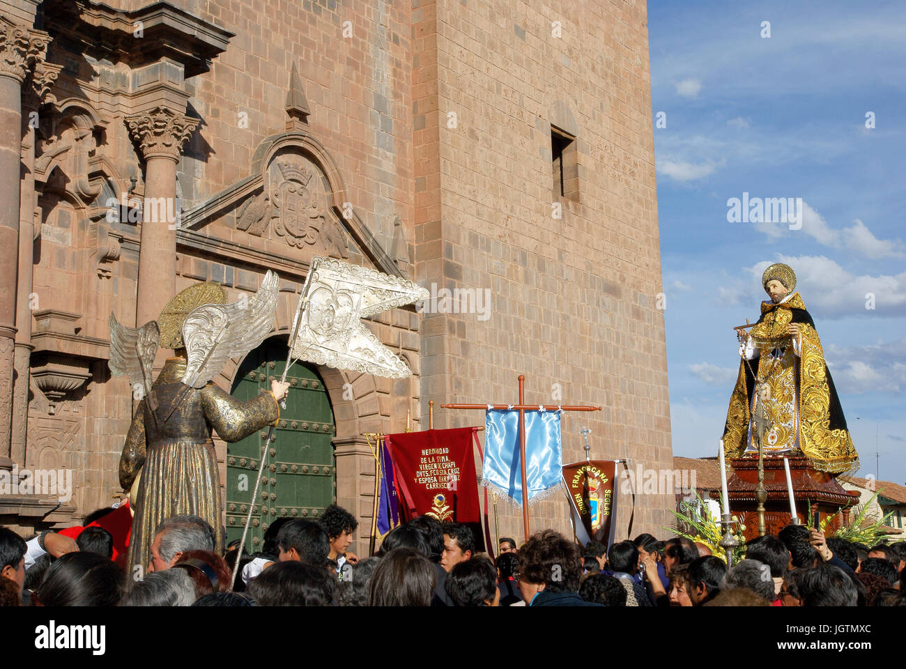 Del Cusco cattedrale, Cuzco, regione di Cusco, Lima, Peru Foto Stock