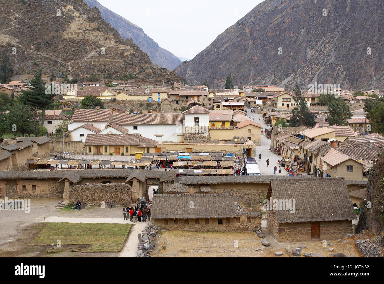 Ollantaytambo, vale la pena di sacro dei Los Incas, regione di Cusco, Lima, Peru Foto Stock