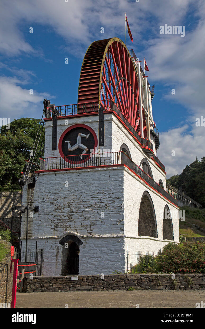 Il Laxey ruota, conosciuta come la signora Isabella, in Laxey sull'isola di Man. Progettato da Robert Casement e costruito nel 1854. Foto Stock