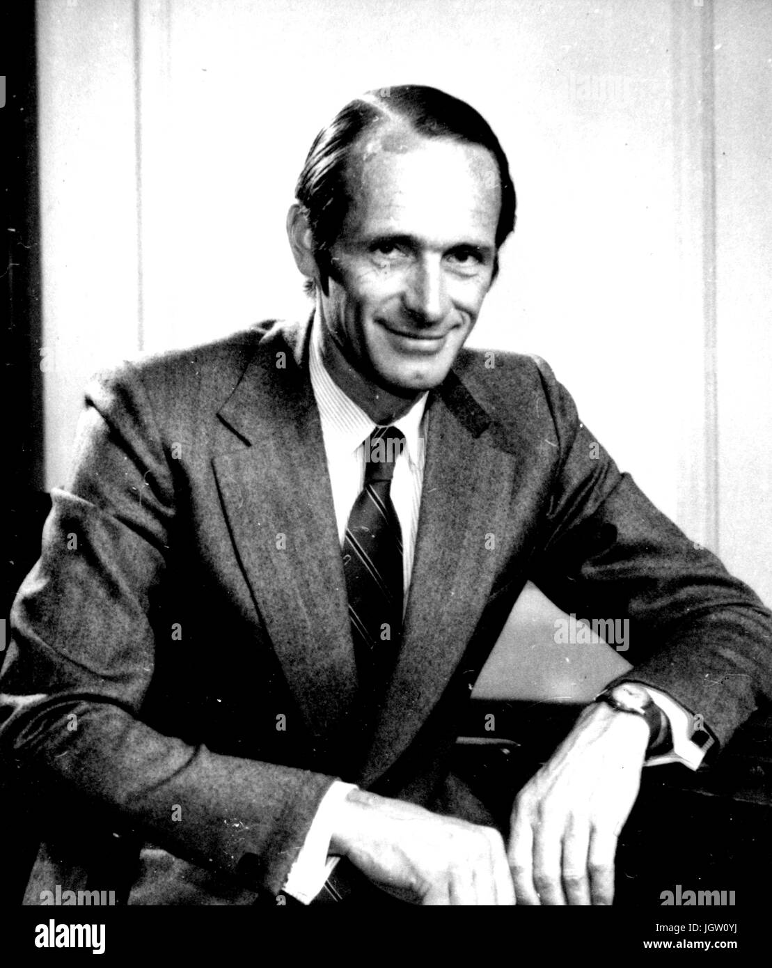 Fotografia del presidente dell'Università di Toronto John Evans presso la Johns Hopkins University, dove ha parlato al 1978 cerimonia di inizio, a Baltimora, Maryland, 1978. Foto Stock
