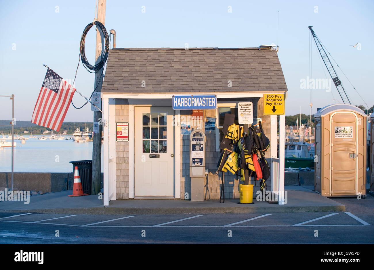 Harbourmaster capanna in Plymouth, Massachusetts, STATI UNITI D'AMERICA Foto Stock