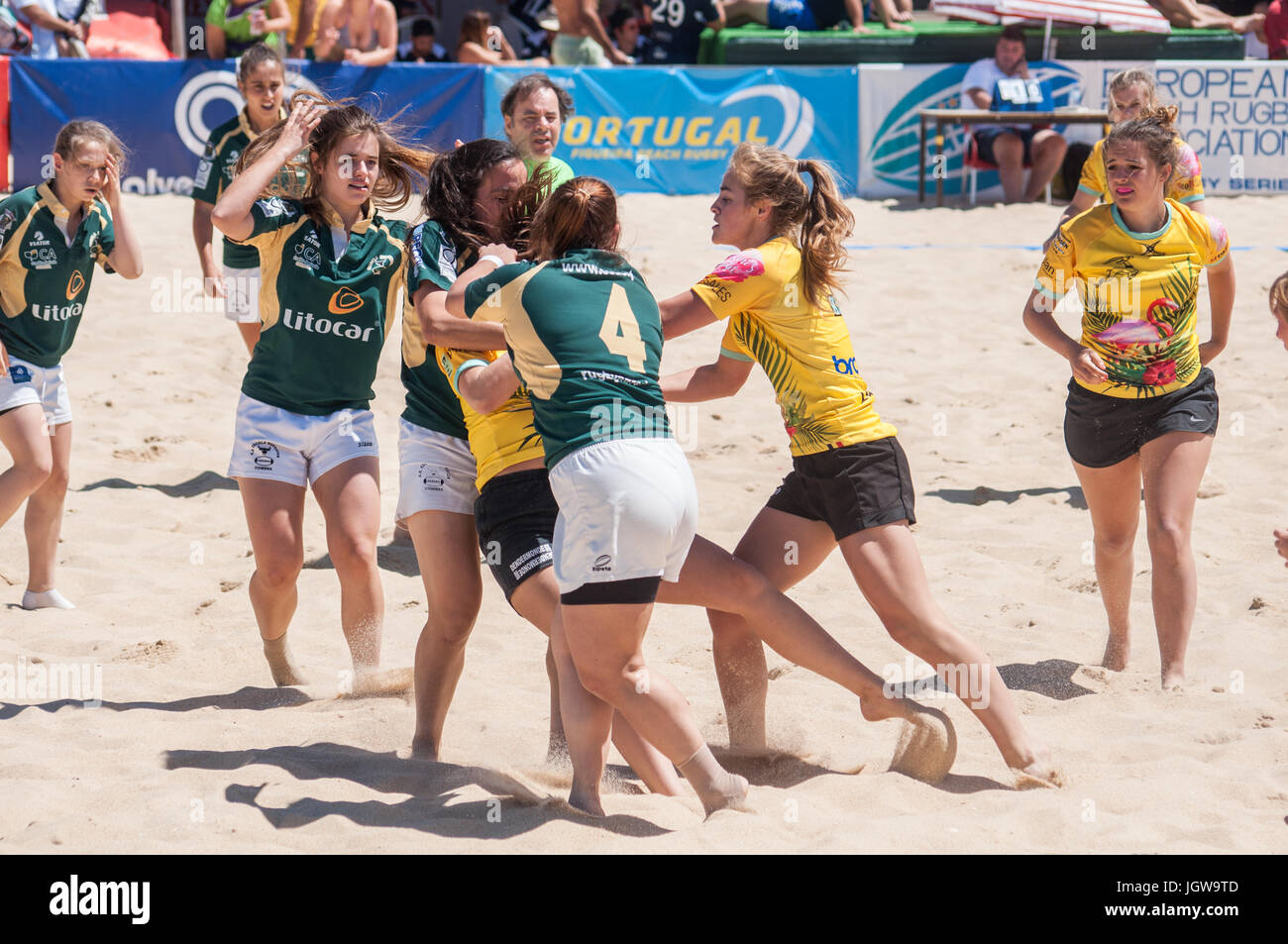 Figueira beach rugby torneo internazionale tenutosi a Figueira da Foz Foto Stock