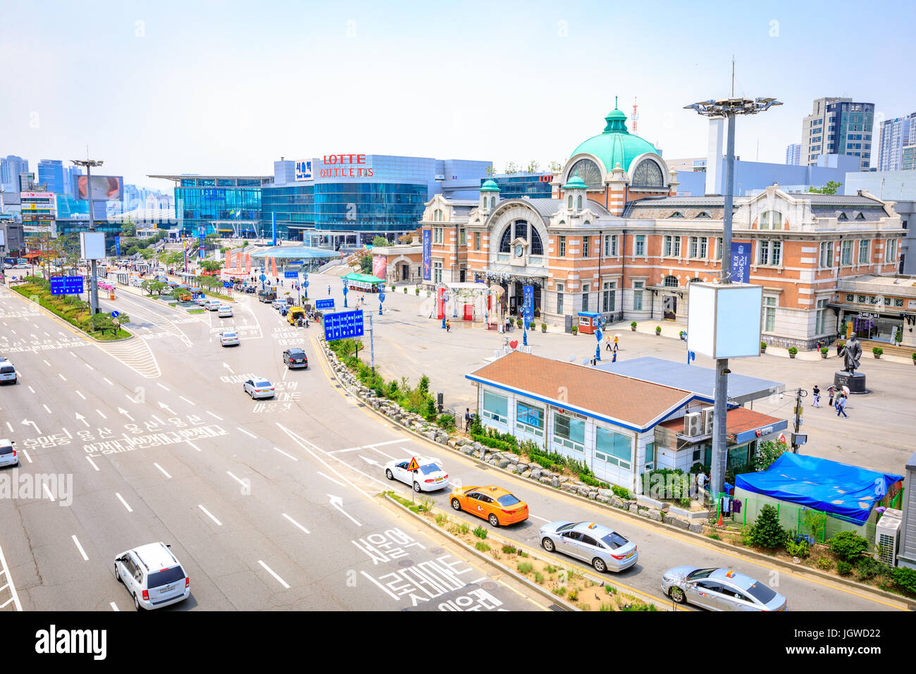 Jun 20, 2017 stazione di Seoul visto da Seoullo 7017 in Corea del Sud Foto Stock