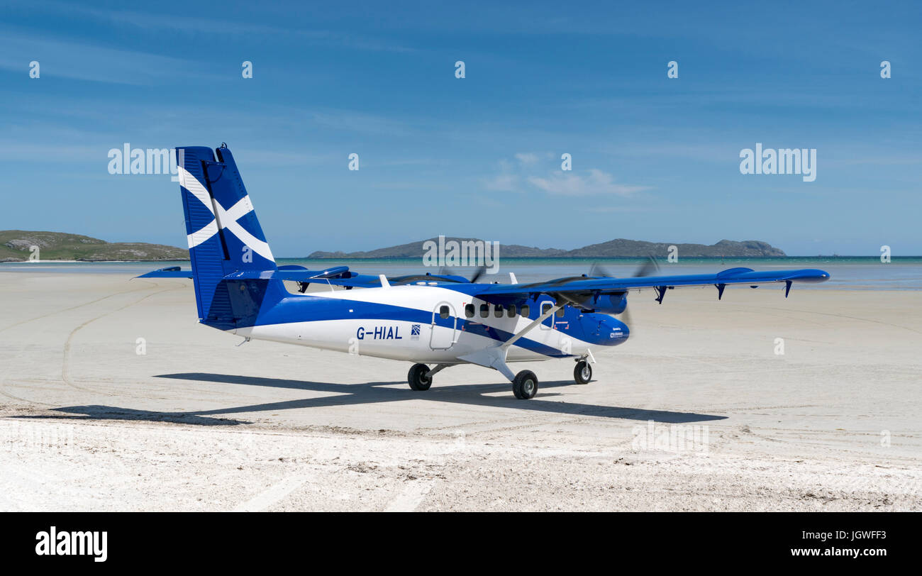Twin Otter aeromobile, Barra Airport Foto Stock