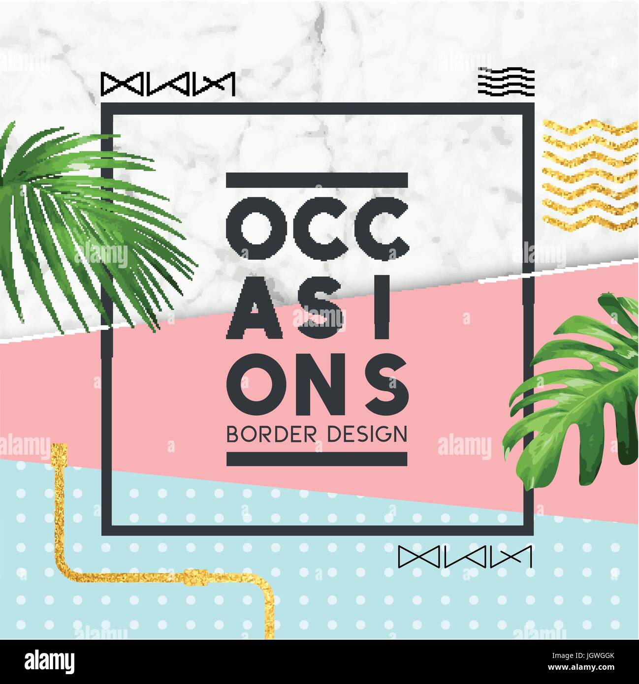 Color pastello fashion frame con copia spazio per il vostro segno o formulazione.illustrazione vettoriale Illustrazione Vettoriale