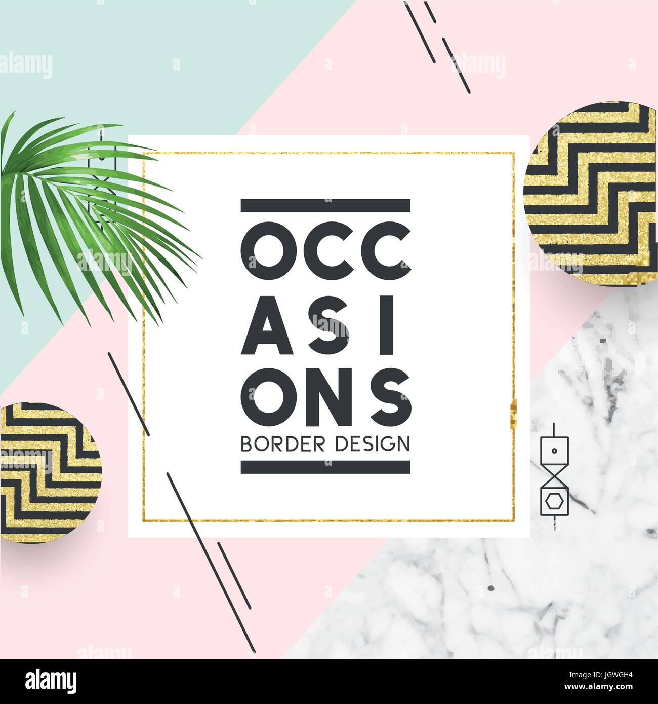 Color pastello fashion frame con copia spazio per il vostro segno o formulazione.illustrazione vettoriale Illustrazione Vettoriale