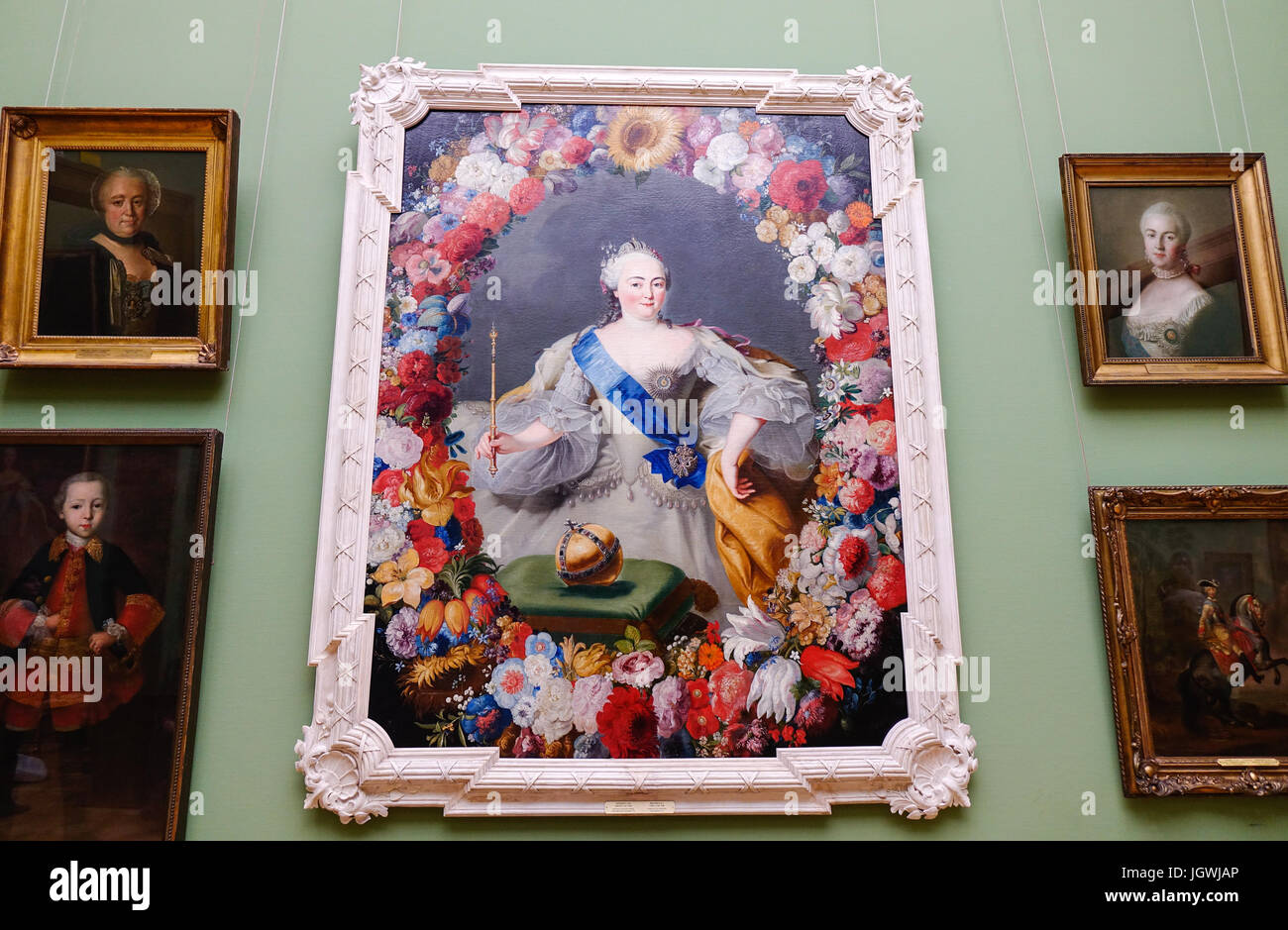 Mosca, Russia - Ott 20, 2016. Un prezioso dipinto a membro galleria Tretyakov di Mosca, Russia. La galleria è il luogo depositario della pinna russo Foto Stock