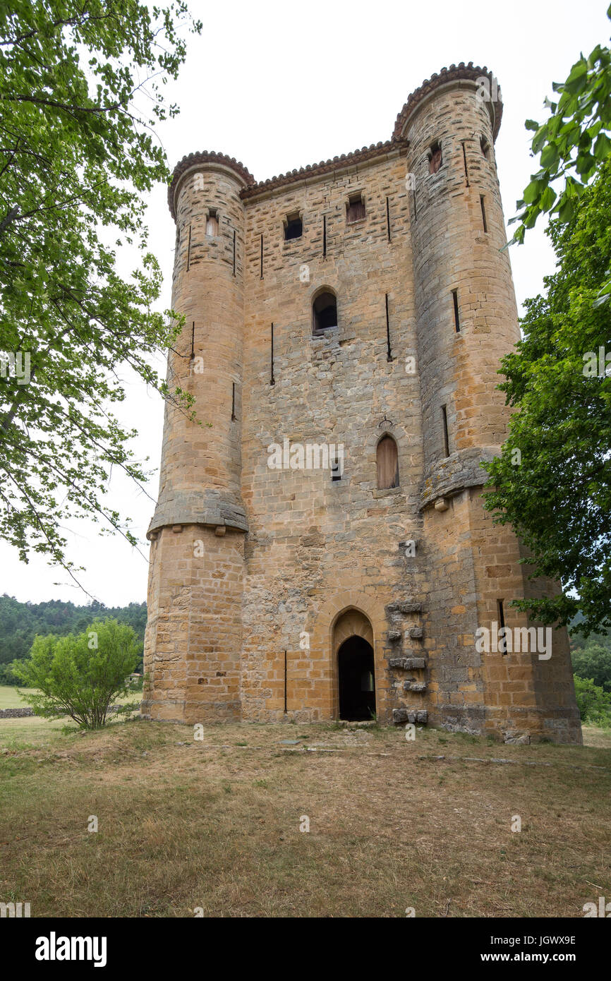 Chateau d'Marque, Aude, Francia, Foto Stock