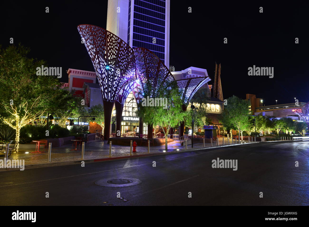 Il New York New York hotel in Las Vegas di Notte Foto Stock