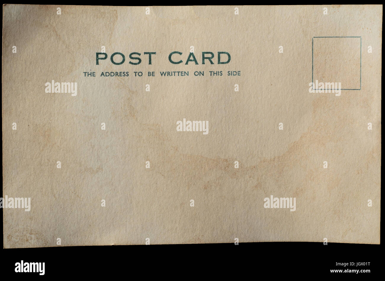 Una cartolina di vuoto, invecchiato e stagionato per antichi o effetto vintage. Foto Stock