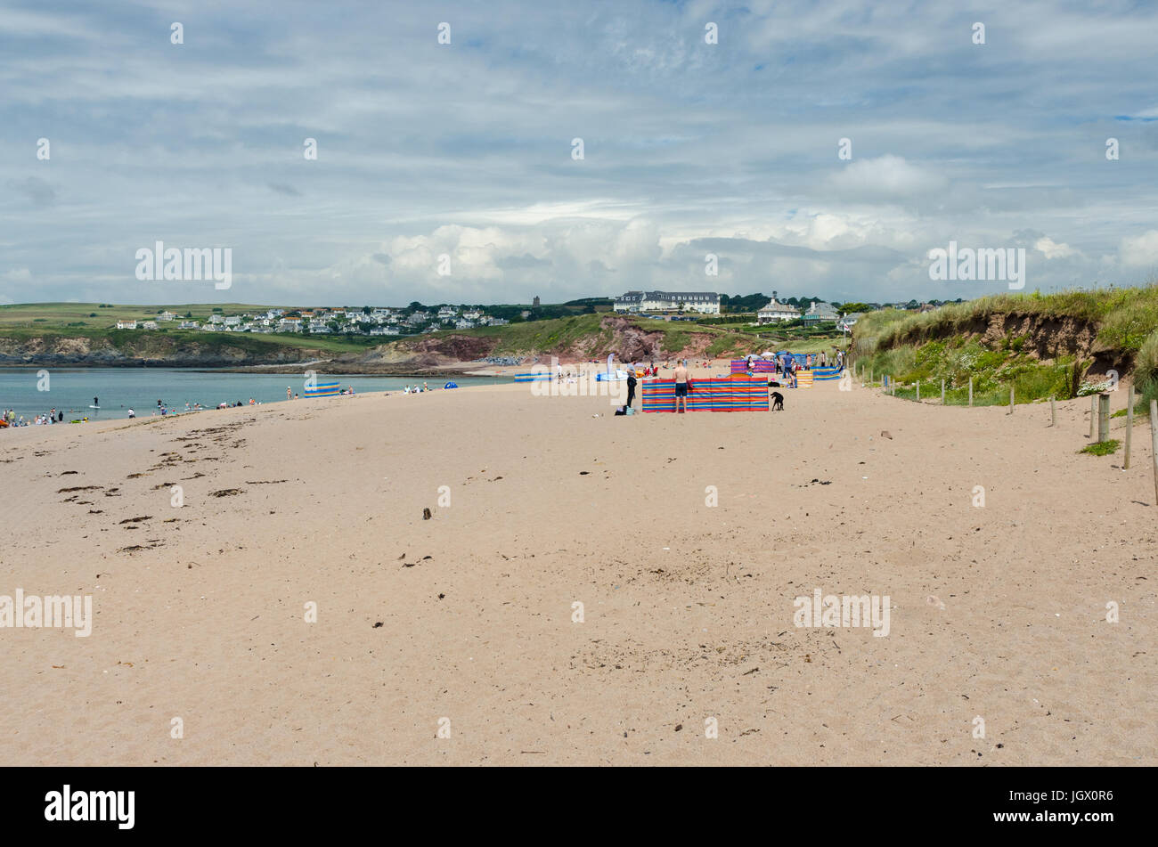 A sud di Milton Sands a Thurlestone nel sud prosciutti, Devon Foto Stock