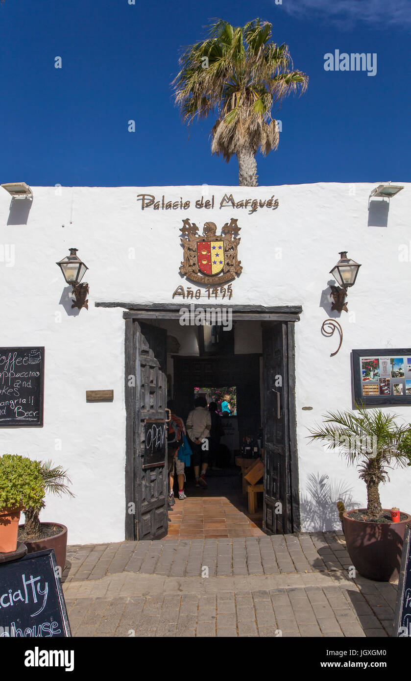 Palacio del Marques, tapas bar in Teguise, Lanzarote, isole kanarische, europa | Palacio del Marques, tapas bar a Teguise, Lanzarote, isole canarie Foto Stock