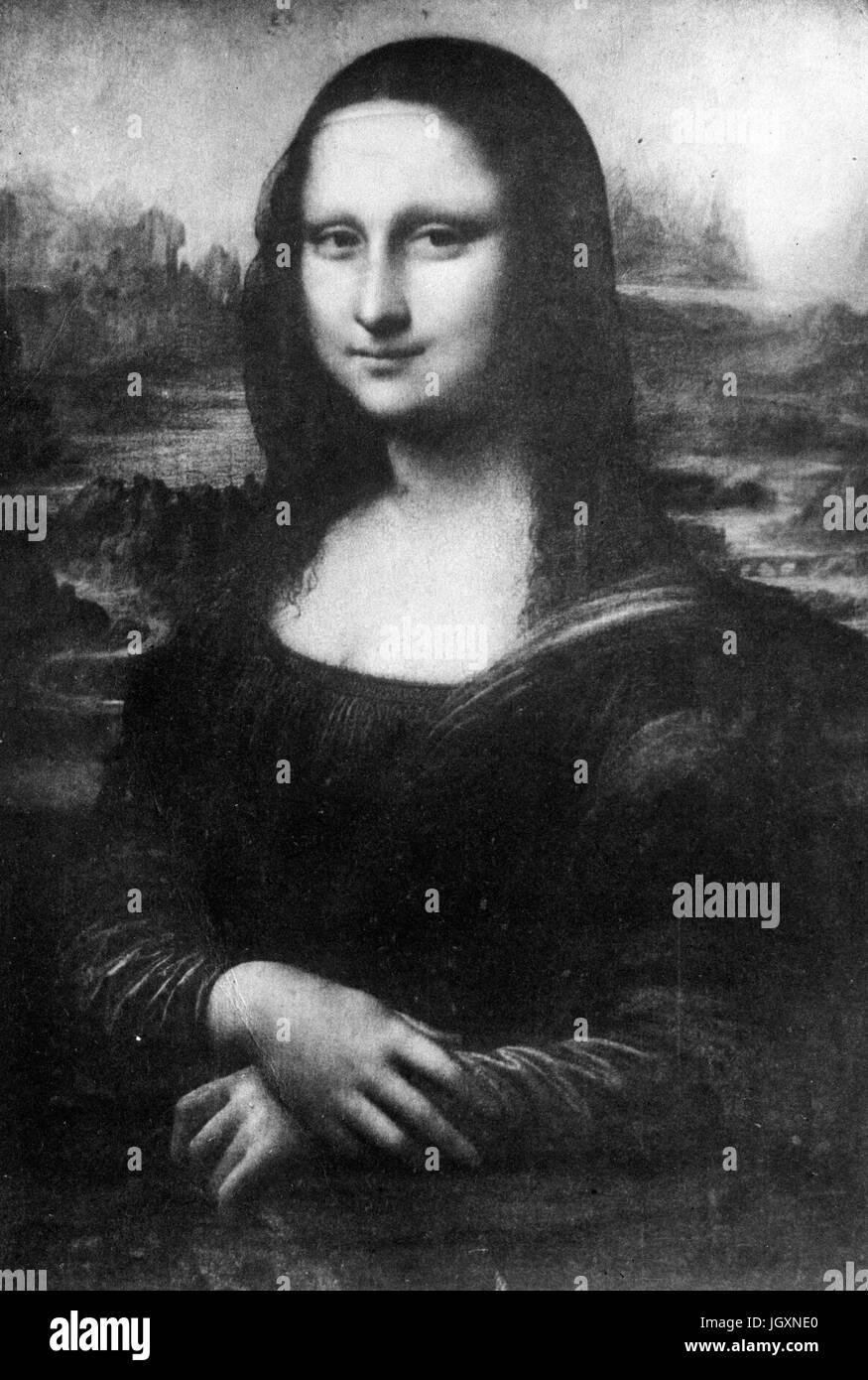 La Mona Lisa, un dipinto di Leonardo da Vinci. Foto Stock