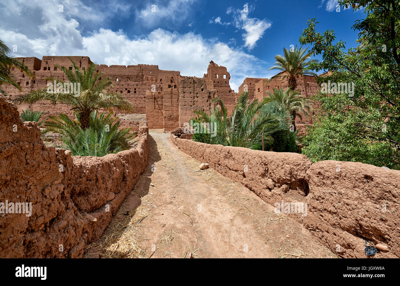 Kasbah Tamenougalt, Agdz, Zagora, Souss-Massa-Draâ, Marocco Foto Stock