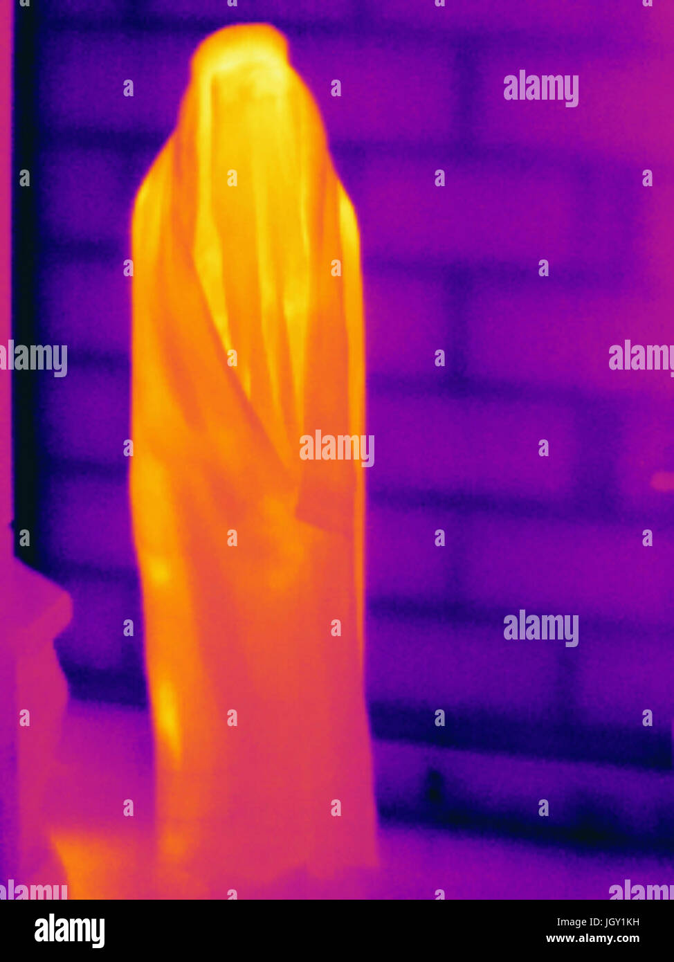 Immagine termica donna musulmana di indossare burka Foto Stock