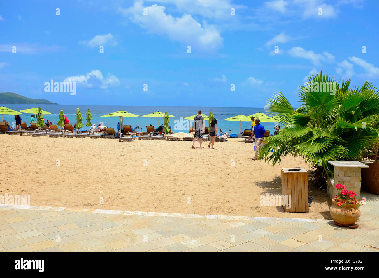 Sud Frati Beach St Kitts, Caraibi, West Indies Foto Stock