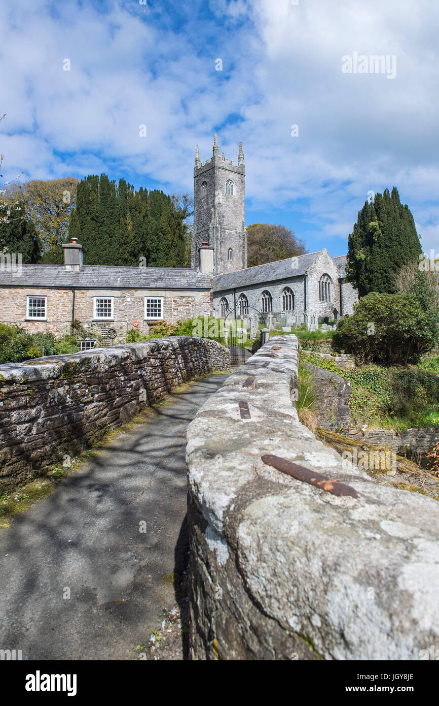 Chiesa di St Nonna in Altarnun, Cornwall, Regno Unito Foto Stock