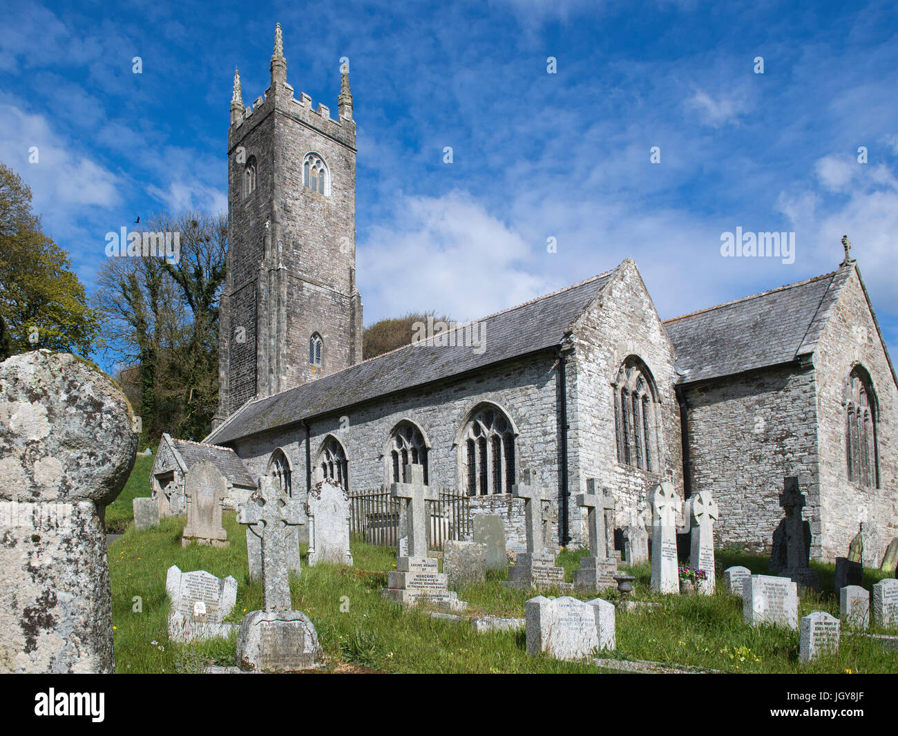 Chiesa di St Nonna in Altarnun, Cornwall, Regno Unito Foto Stock
