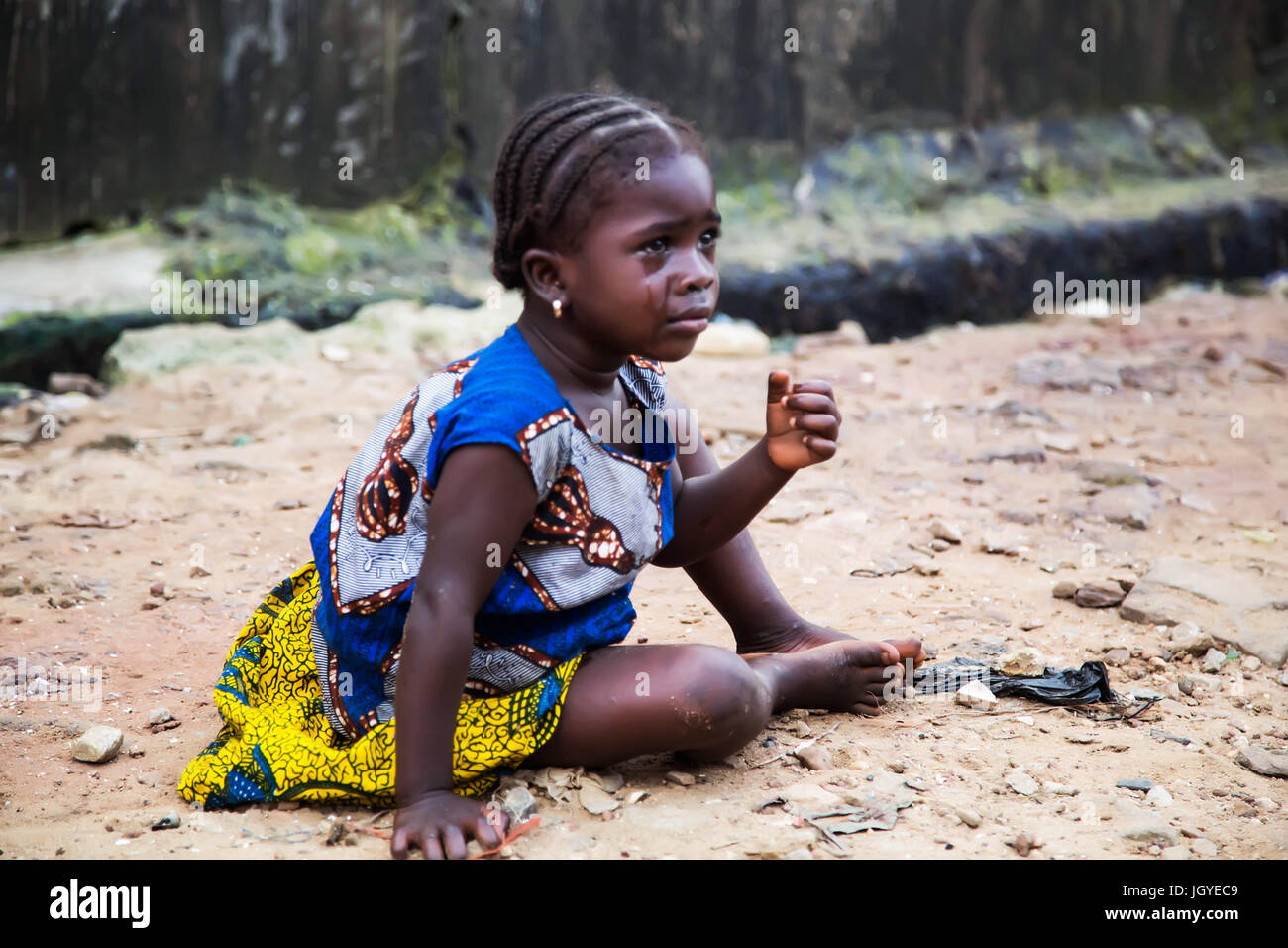 Abidjan migranti area remota Foto Stock