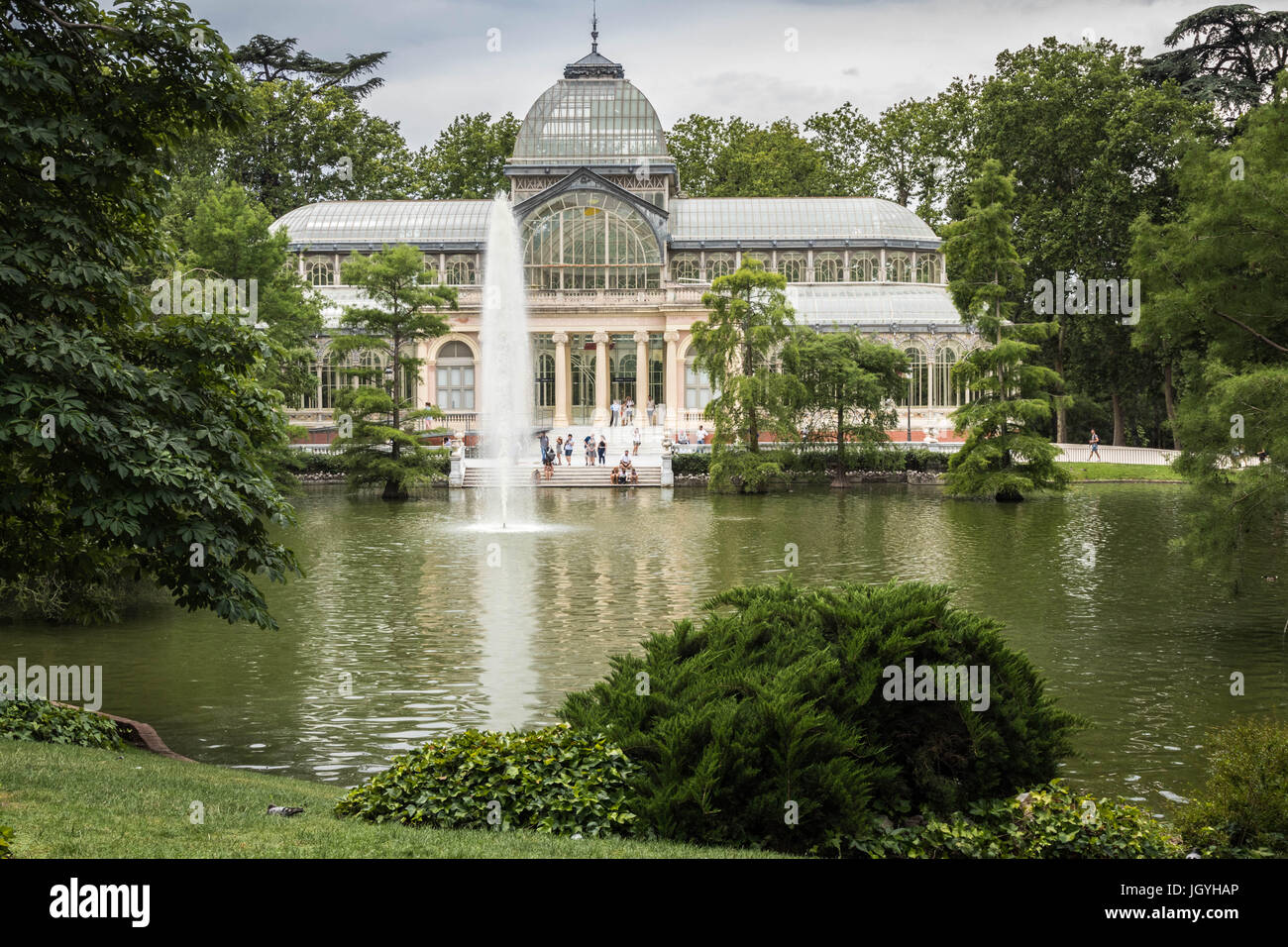 Palacio de Cristal, il Parco del Retiro di Madrid Foto Stock