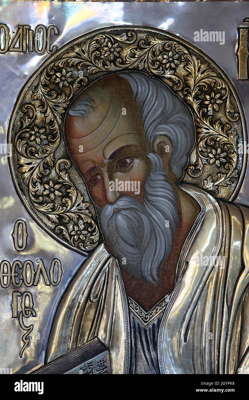 La chiesa della Santa Croce Pedoulas. San Giovanni Evangelista. Cipro. Foto Stock