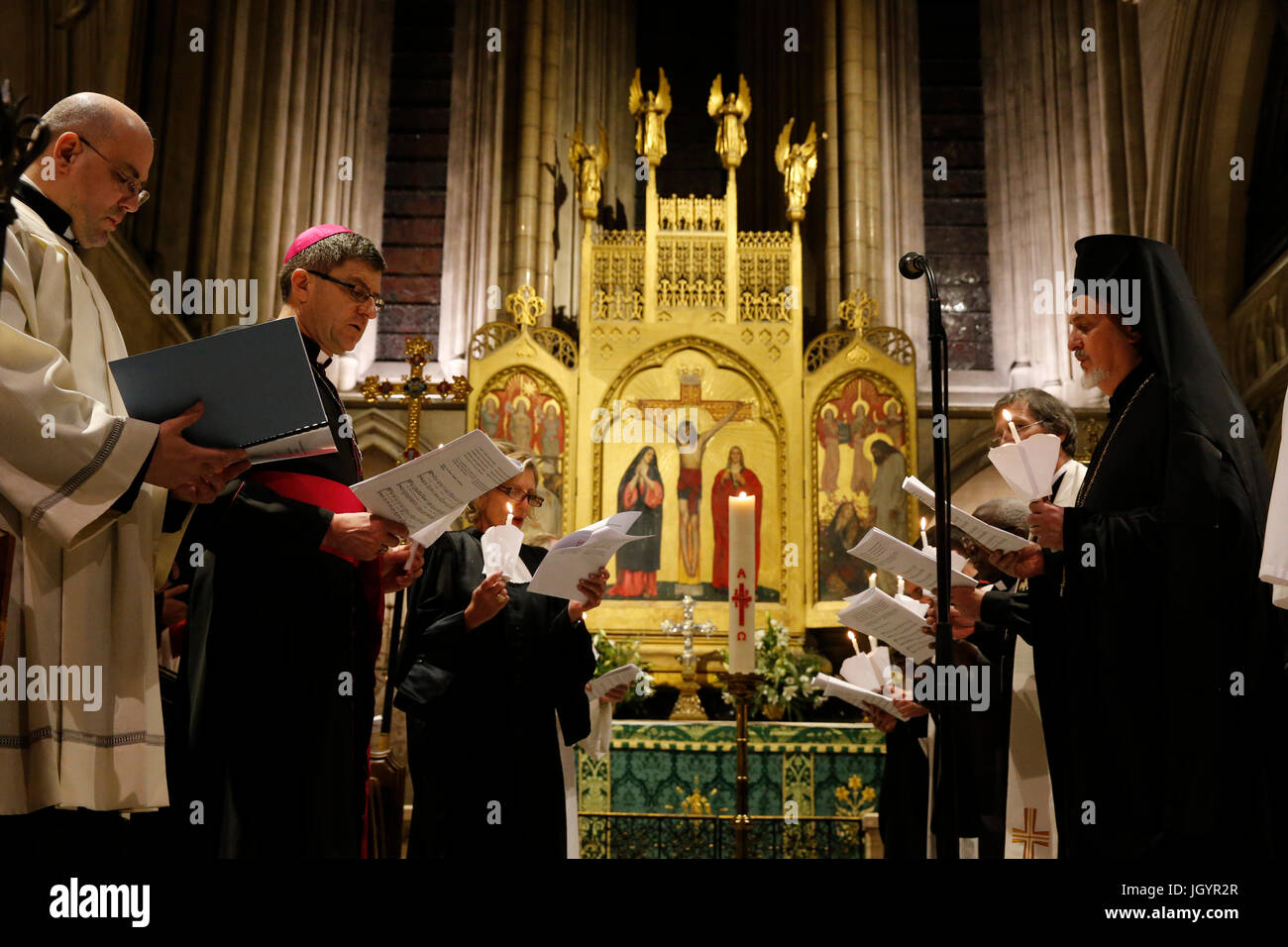Celebrazione ecumenica nella Santissima Trinità cattedrale americana a Parigi. La Francia. Foto Stock