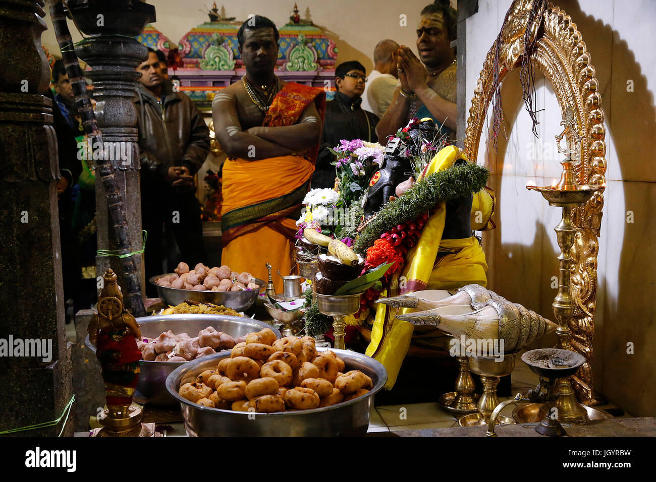 Celebrazione al Paris Ganesh tempio. La Francia. Foto Stock