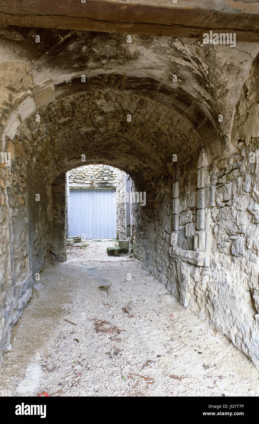 Rustico in pietra tunnel Foto Stock