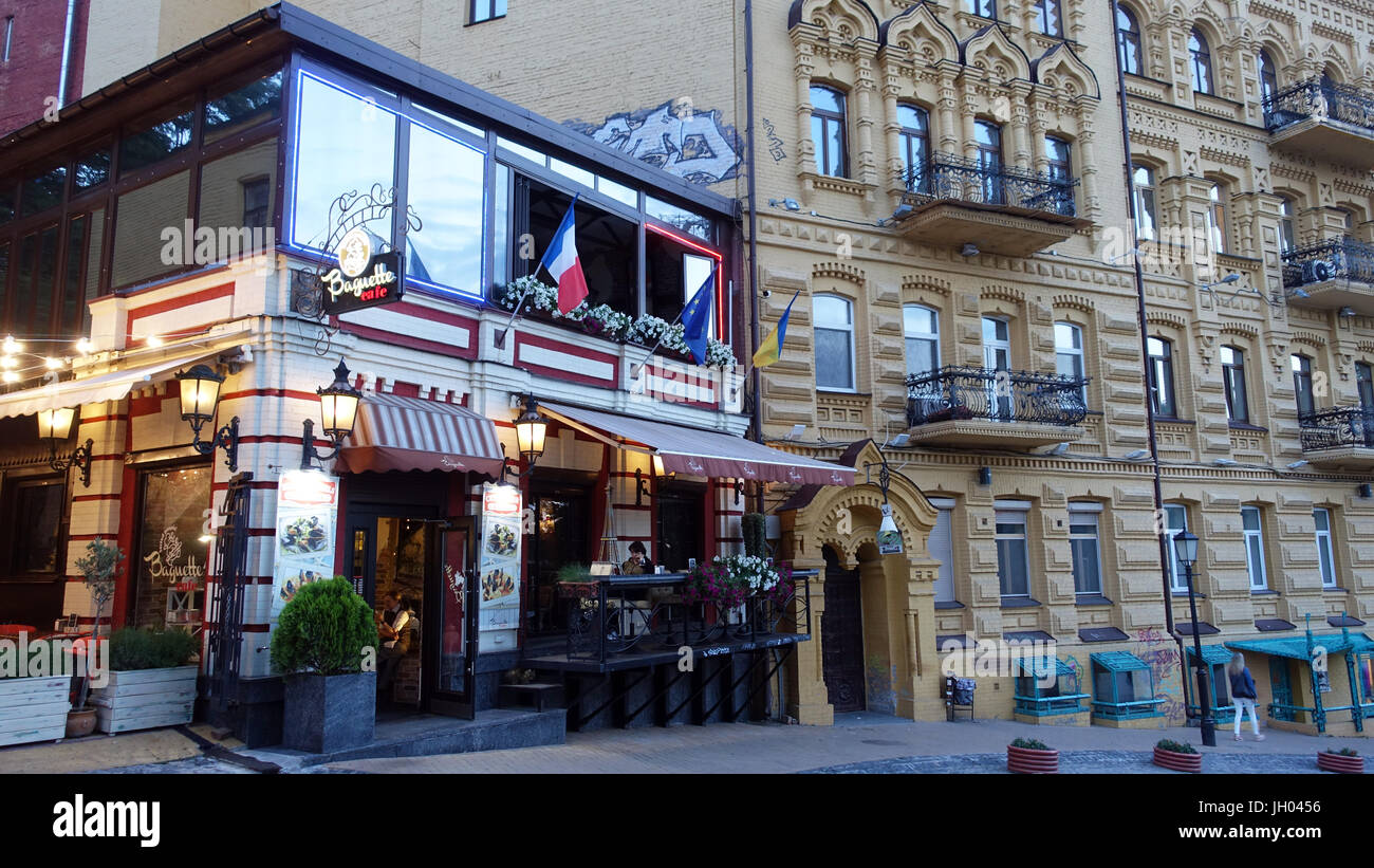 Discesa Andriyivskyy Kiev, Ucraina Foto Stock