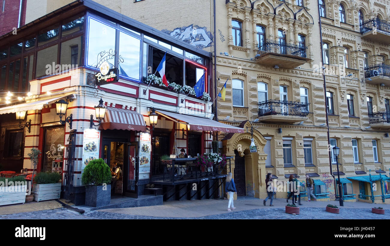 Discesa Andriyivskyy Kiev, Ucraina Foto Stock