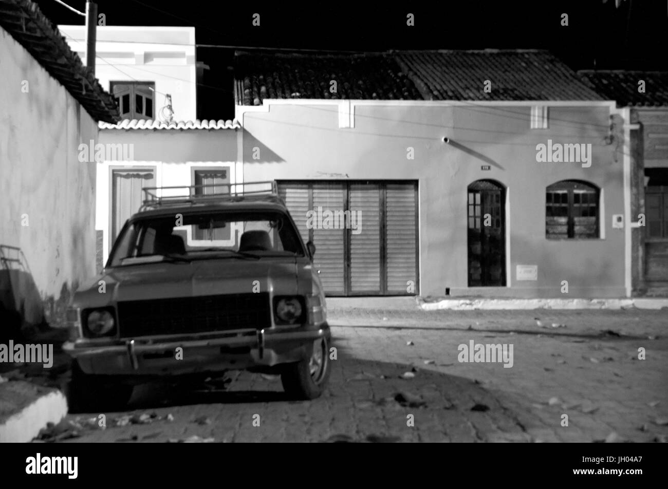 Città, case, Palmeiras, Chapada Diamantina, Bahia, Brasile Foto Stock