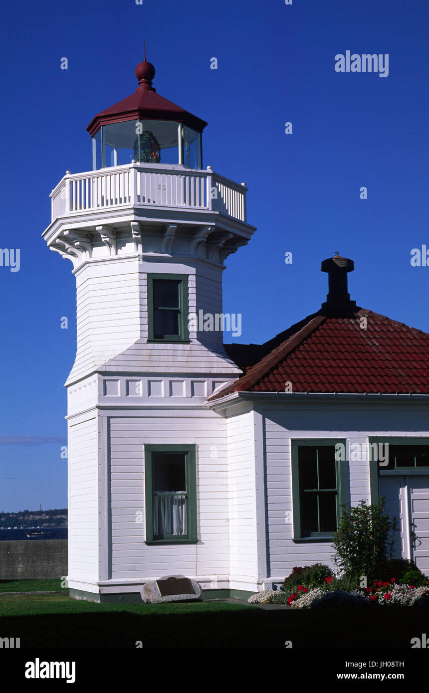 Mukilteo Lighthouse, Mukilteo Lighthouse Park, Mukilteo, Washington Foto Stock