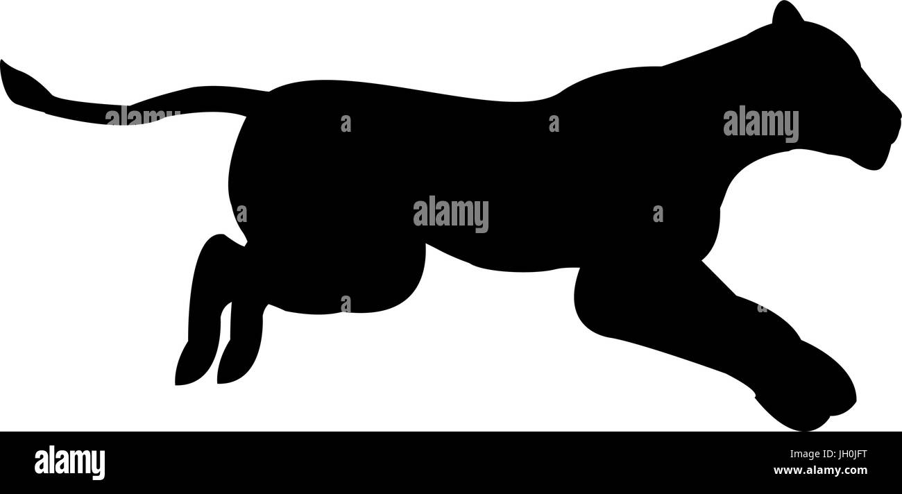 Femmina African Lion animale creatura coraggiosa Illustrazione Vettoriale