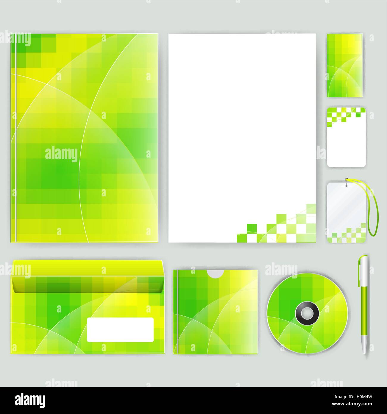 Corporate identity il modello con gli elementi di colore. Società di vettore di stile aziendale per video à ¨, report e linee guida. Illustrazione Vettoriale