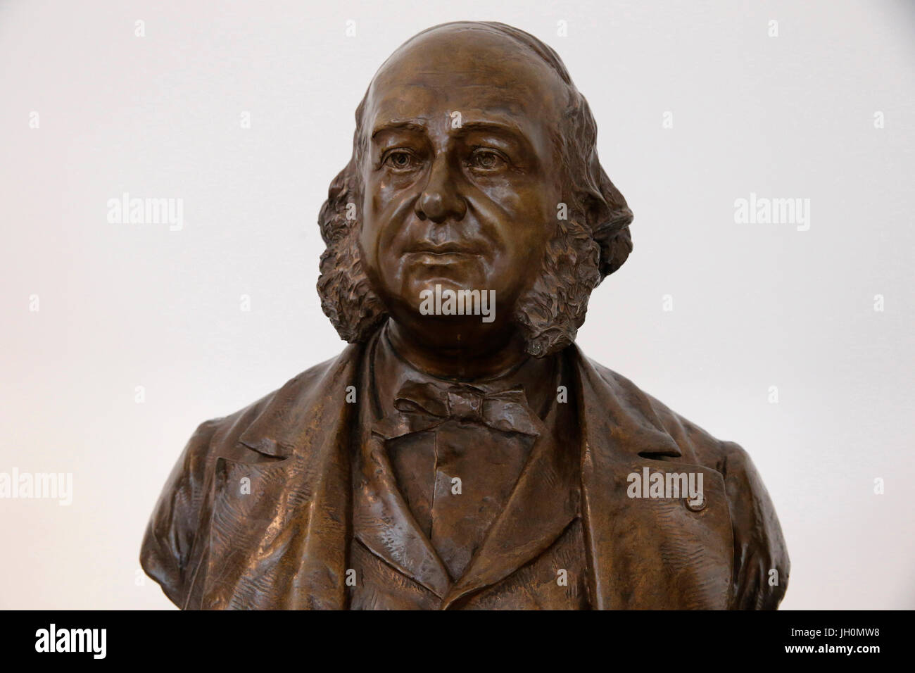 MusŽe de l'homme, Museo dell Umanità, Parigi. Paul Broca. Paul-Franois Choppin, 1886, bronzo. La Francia. Foto Stock