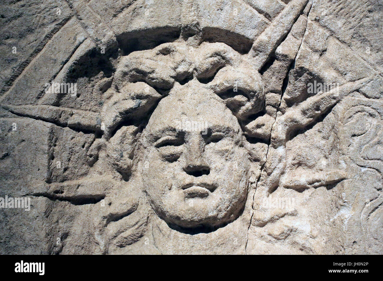 Sun-God. Museo della civiltà gallo-romana Fourvire. Lione. La Francia. Foto Stock